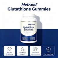 Gummies au glutathion Metrand avec collagène marin et vitamines pour éclaircir la peau, soin antioxydant pour les cheveux et les ongles, 60 pièces