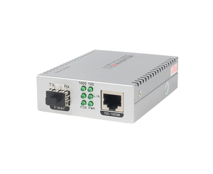 Convertidor de Medios de Fibra Óptica de 2 Puertos, 1 Puerto RJ45 de 1000M + Puerto Uplink LC/SFP de 20KM, DC5V, para Monitoreo de Seguridad - Product Image 1