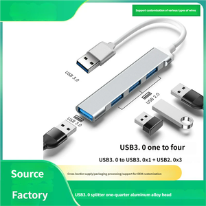 In Stock 4 in 1 USB Type-C Hub 2.1 Aluminum Alloy Hi-Speed USB 3.0 Ports Widely Compatible <b>USBC</b> Laptops Type C Devices Hub - Product Image 4