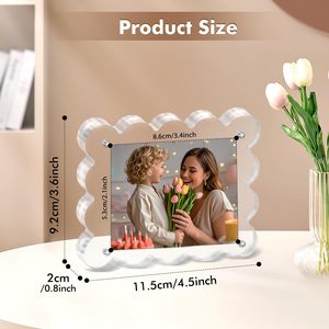 Custom Double Sided Magnetic Thicker Frameless Photo <strong>Frame</strong> Design Clear Picture <strong>Frames</strong> 5x7 Acrylic <strong>Frame</strong> Display - Product Image 2