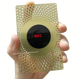 Thẻ Kinh Doanh Kim Loại Vip Nfc Bằng Thép Không Gỉ Sang Trọng Màu Vàng Hoàn Thiện - Product Image 6