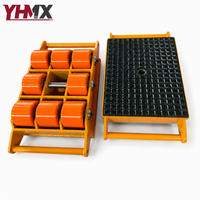 Chariots de manutention industriels 8W 25T avec 8 roulettes et plateforme 120x90mm pour équipements de 35T, 40T, 50T
