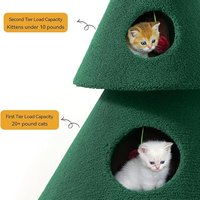 Arbre à chat de luxe vert en peluche sur mesure par le fabricant, grand arbre à chat de Noël, vente en gros, arbre à chat haut et robuste, tour à chat, best-seller, grattoir