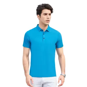 独自のブランドのポロシャツをデザインするカスタムロゴ半袖メンズポリエステルスクリーンプリントTシャツスポーツプリントメンズゴルフ