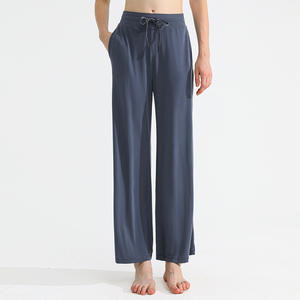 Pantalons de sport pour femmes Gym Girls Portant des leggings taille haute personnalisés Pantalon de yoga évasé uni avec poche - Product Image 2