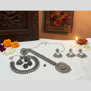 Oxidised Plated Fashion Jewelry Combo Set Elegant Necklace Collection for Women Ethnic Traditional Wear - Product Image 3