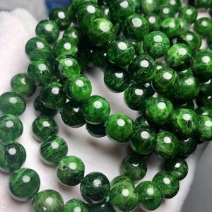 Meihan 도매 천연 A +++ 녹색 디옵사이드 부드러운 라운드 매력 보석 만들기 디자인 선물 - Product Image 1