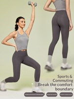 Leggings de sport taille haute sans couture pour femme, effet gainant, anti-embarras, ajustement parfait, séchage rapide, extensibles, vente en gros