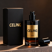 Bouteilles de parfum en verre cylindriques de haute qualité, design simple, 30 ml, 50 ml, 100 ml, avec couvercle doré