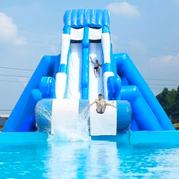 Glissière d'eau gonflable volante avec l'approvisionnement d'usine d'OEM de parc aquatique d'été de piscine