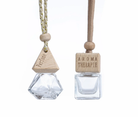 Flacon diffuseur de parfum en verre vide, coloré, rond, avec bouchon à vis, pour voiture, 5 ml, 8 ml