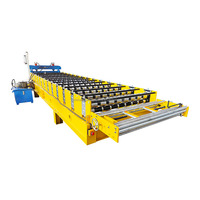 Machine de formage de tôles trapézoïdales en acier pour toiture, commande PLC, moteur, pompe 380V 1200mm pour usage résidentiel et industriel