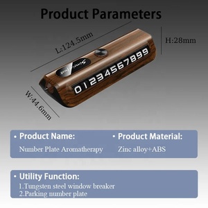 Temporary <strong>Car</strong> Parking Card <strong>Car</strong> Temporary Parking Card Phone Number Hidden Stop Sign Card Plate <strong>Car</strong> Aromatherapy - Product Image 6