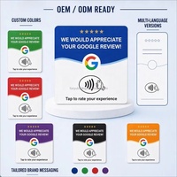 Carte de commentaires Google française 10 cm, autocollant NFC en acrylique étanche, étiquette de retour d'expérience personnalisée, prêt à être expédié
