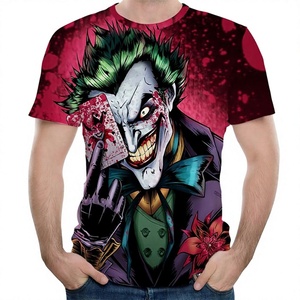 Sublimation Printed Polyester/Cotton Jersey Short Sleeve Casual T-Shirt for <b>Men</b> OEM Service 180g Breathable - Product Image 2