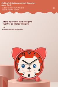 Relojes de mesa creativos con forma de Animal de dibujos animados para niños, relojes despertadores, manos, escritorio de cuarzo y relojes de mesa - Product Image 3