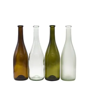 Green Clear Brown Frosted Empty Wine <strong>Bottle</strong> 750ml Glass <strong>Champagne</strong> <strong>Bottle</strong> Wholesale - Product Image 1