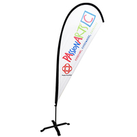 VENTE FLASH Drapeau de plage en polyester double face de haute qualité pour la publicité extérieure avec mât en fibre de verre - Taille personnalisée