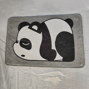 Tapis de bain en polaire corail Meng Yujia 40x60cm, motif ours, antidérapant, pour cuisine et salle de bain - Product Image 2