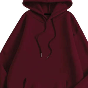 Sweat à capuche décontracté pour homme en gros, couleur unie, épaules tombantes, cordon de serrage, 100% polyester coton tissé, vêtement décontracté, écologique - Product Image 4