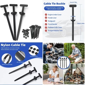 Paquete de 100 Bridas de Nylon Autoblocantes Negras de 5mm <span class=keywords><strong>x</strong></span> 90mm para Autos y Guardabarros - Product Image 3