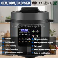 Cuisinière à pression électrique de luxe de haute qualité 6L, marmite électrique multifonction 6 litres pour la maison, grande cuisinière à pression intelligente