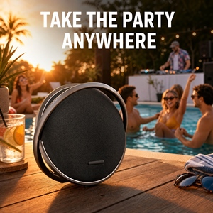 Enceinte portable rotative 100W avec poignée métallique, basses profondes, batterie grande capacité 12000mAh, entrée AUX, pour extérieur - Product Image 3
