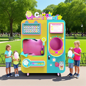 ตู้จำหน่ายขนมสายไหมไหมรูปหุ่นยนต์เครื่องทำธุรกิจเงินแบบอัตโนมัติเต็มรูปแบบสินค้ามาใหม่ - Product Image 1