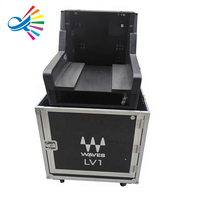 Boîtier de transport hydraulique personnalisé Goodcase pour table de mixage Wave LV1 avec support pour ordinateur et espace 2U 1U sous le plateau