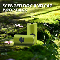 Sac de crottes jetable entièrement compostable personnalisé sac de crottes de chien d'amidon de maïs biodégradable pour animaux de compagnie