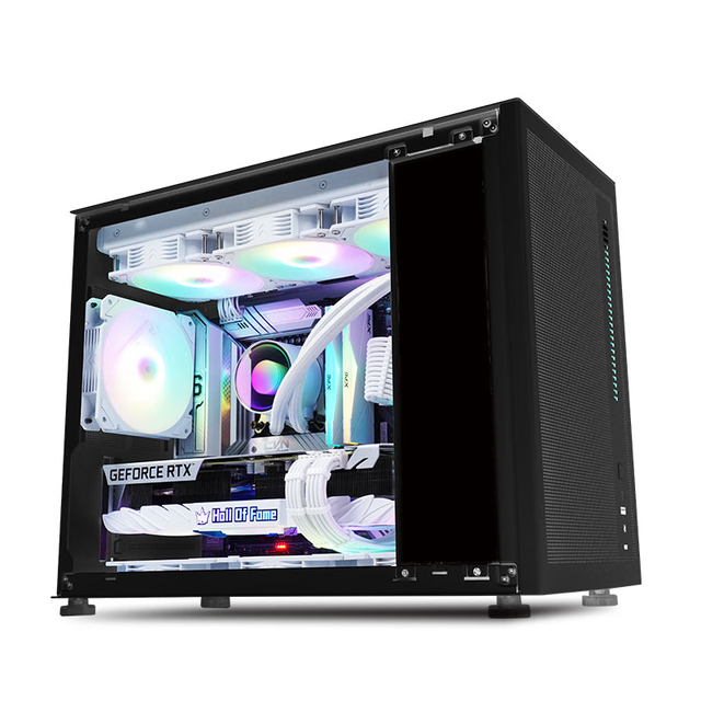 Lovingcool 2024 New Design DIY Graffiti CPU Cooler Case MATX ITX PC Chassis Mid Tower Gaming Computer Case with 120mm RGB Fan