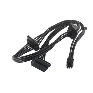 65CM Mini 6 broches à <span class=keywords><strong>3</strong></span> câble SATA 15 broches câble d'alimentation Mini IDE Molex à 3X15 broches mâle SATA câble répartiteur - Product Image 3