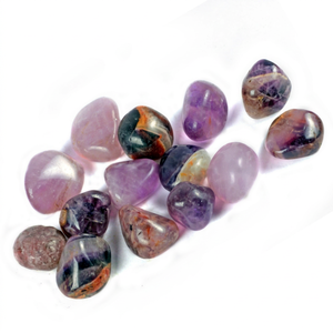 Pierres Roulées en Améthyste et Agate, Thème Ange, pour Décoration Feng Shui, Gravées par Rozrin Crystals - Product Image 1