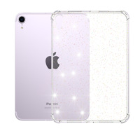 Nouvelle coque transparente scintillante pour iPad Mini 7 2024/Mini 6 2021 8,3 pouces, légère, en TPU souple, anti-rayures, protection contre les chocs, pare-chocs