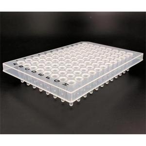Placa de microplacas de laboratorio de plástico de 96 pocillos y 0.2 ml para PCR, tipo media falda - Product Image 3
