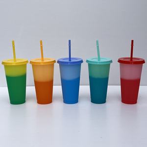 بيع بالجملة الأكثر مبيعًا 16 أونصة تغيير اللون أكواب أكواب أكواب تغيير لون حلويات أكواب - Product Image 3