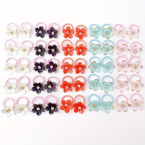 2026 Hot Selling Multiple Models <b>Sweet</b> Simple Flower Decoration Rubber Band Girl's Hair Accessory Fashionable Jewelry Wholesale - Product Image 3