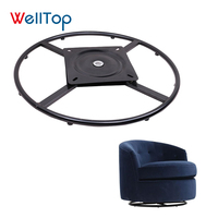 VT-00002 Base de chaise pivotante à 360 degrés en métal moderne pour chaise de bureau, canapé et fauteuil inclinable avec mécanisme rotatif