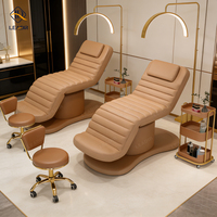 Ensemble Chaise Lit de Soin Beauté Esthétique Électrique en Cuir Hydraulique à LED pour Spa et Salon, OEM ODM Vente en Gros