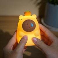 Veilleuse LED en silicone pour bébé avec capteur et contrôle tactile, rechargeable par USB, à intensité variable, taille moyenne, pour chambre à coucher