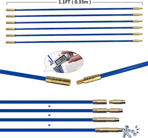 4mm * 33cm Chiều dài sợi thủy tinh sợi rắn Cáp Duct <span class=keywords><strong>rodder</strong></span> <span class=keywords><strong>Push</strong></span> Rod cho viễn thông cáp sợi quang kéo - Product Image 1