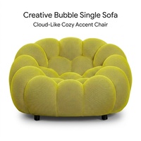 Fauteuil paresseux individuel en forme de bulle, chaise d'appoint moderne et créative en tissu nuage, fauteuil lounge unique pour salon, hôtel, villa