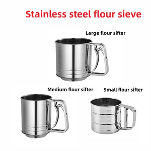 Cross-border Hot Selling Handheld Stainless Steel <b>Flour</b> & Sugar Sifter Multi-function Food Contact Safe - Product Image 1