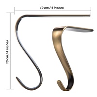 Meilleures ventes Double Tree en alliage de zinc, support de suspension pour chaussettes de Noël et décorations de cheminée, motif Élan