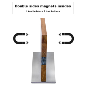 Porte-<span class=keywords><strong>couteaux</strong></span> magnétique personnalisé double face en bois d'acacia et résine, écologique, aimants puissants <span class=keywords><strong>pour</strong></span> la <span class=keywords><strong>cuisine</strong></span>, taille personnalisable - Product Image 5