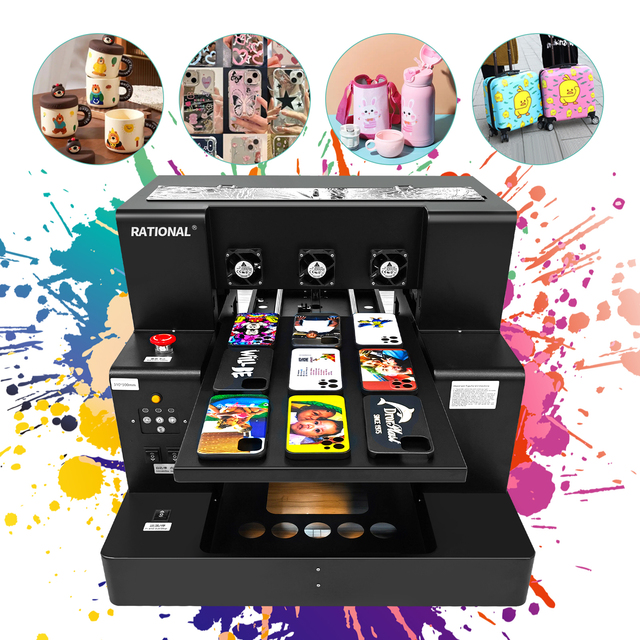 UV DTF Printer for Phone case Pen Acrylic Leather Wood Glass Bottle Sticker Multi Color Inkjet Printers A3 A4 UV Printer Machine