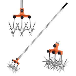 Cultivador <span class=keywords><strong>Manual</strong></span> Giratorio de Acero Inoxidable Ajustable de Venta Caliente para Jardín, Escarificador de Césped con Mango Largo - Product Image 1