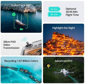 <b>Mini</b> 4 Pro <b>Drone</b> <b>with</b> Nightscape <b>Camera</b> Enhanced Low Light Performance 1 Inch Sensor for Professional Photography & Videography - Product Image 5