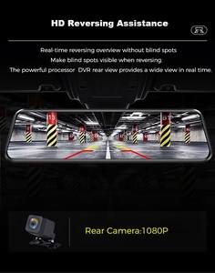 Well Designed 12 Inch Touch Screen 2k Front Rear View Hd 1440p+1080p Car <strong>Reverse</strong> Recording <strong>Camera</strong> Rearview <strong>Mirror</strong> Streaming - Product Image 3