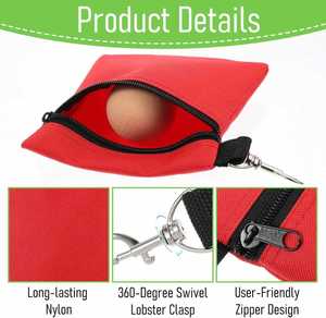 Bolsa de Accesorios de Golf Promocional, Bolsa de Nailon Portátil Impermeable para Tees de Golf, Mini Bolsa de Almacenamiento con Cierre Personalizado y Logotipo Bordado - Product Image 5